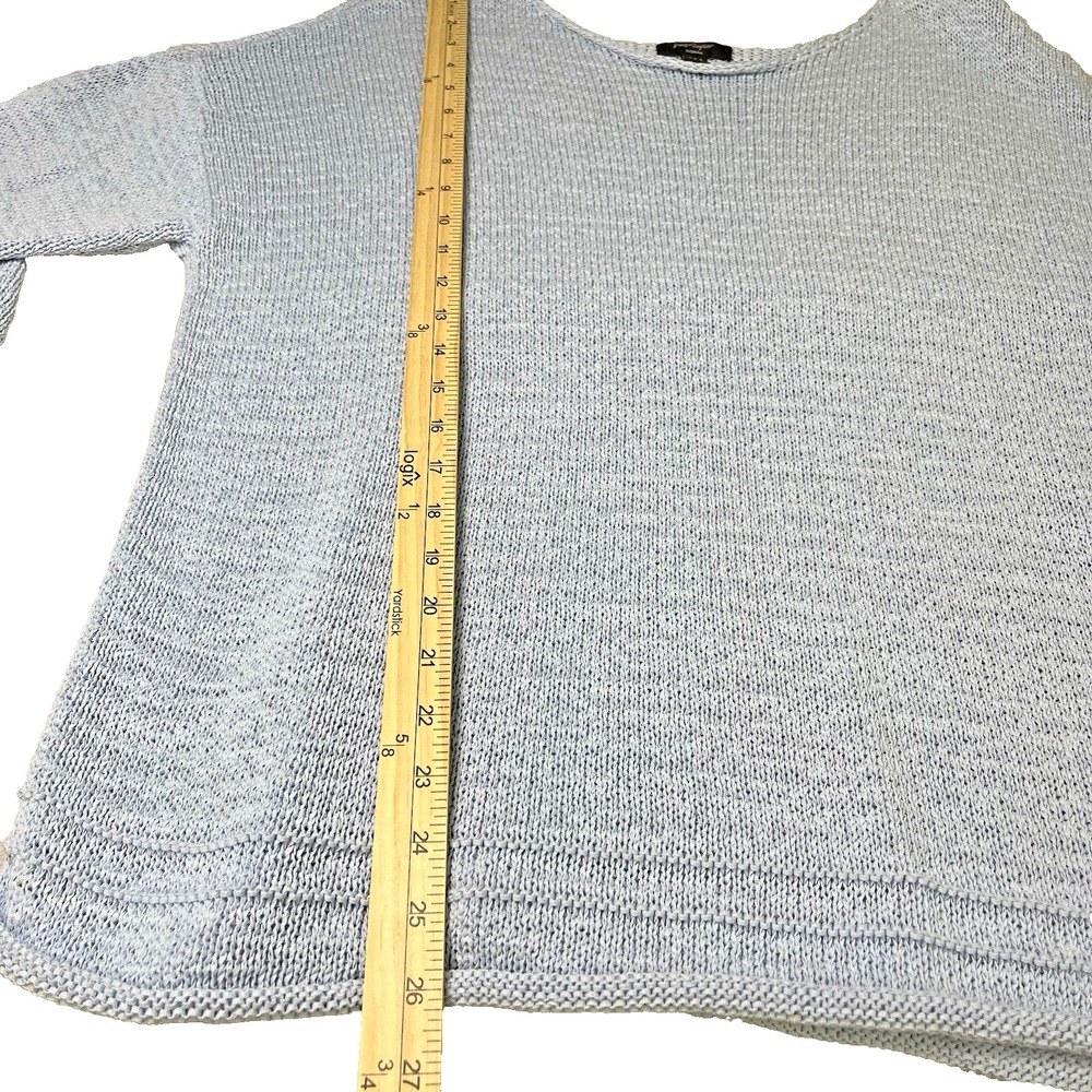 Lord and Taylor Woman's Plus Size 2X Sweater Cotton Blend Blue Coastal Cottage - Picture 7 of 8
